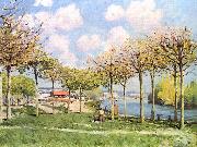 Alfred Sisley Die Seine bei Bougival painting